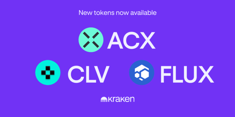 ACX, CLV, and FLUX can be found for buying and selling!