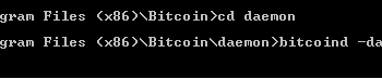 How you can open bitcoind -daemon utilizing command line in Home windows?