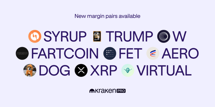 New property and pairs out there for margin buying and selling: VIRTUAL, FET, AERO, DOG, SYRUP, TRUMP, FARTCOIN, XRP and W!