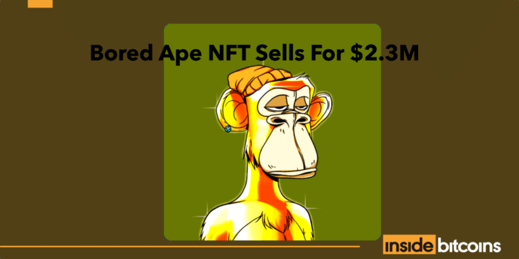 Bored Ape Sells for $2.3M