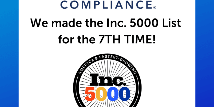Harbor Compliance Acknowledged on Inc. 5000 Listing for Seventh Yr