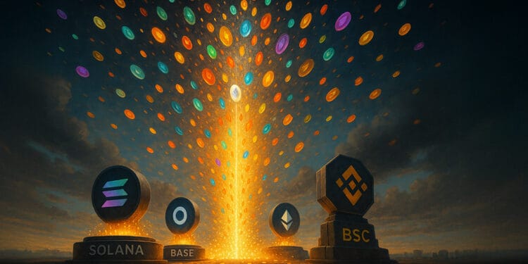 Crypto tokens explode from 20k in 2022 to 18.9M following launchpad frenzy on Solana, Base, BSC