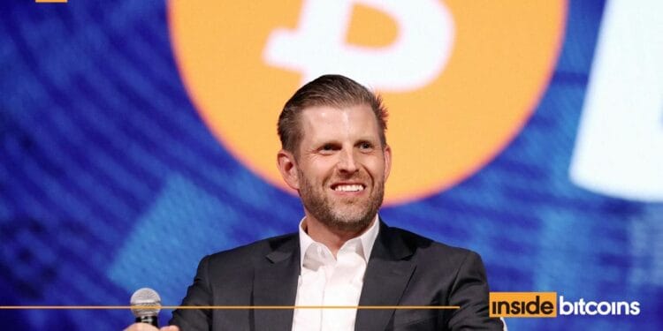 Now Is A “Nice Time To Purchase Bitcoin,” Eric Trump Says
