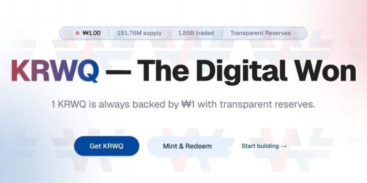 KRWQ Turns into the First Korean Gained Stablecoin to Surpass ₩1 Billion in Buying and selling Quantity