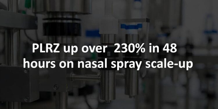PLRZ Inventory Explodes 100%+ on Nasal Spray Milestone
