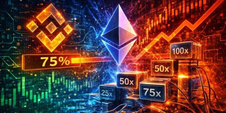 Ethereum Enters Excessive-Leverage Regime As Binance Publicity Crosses 75%
