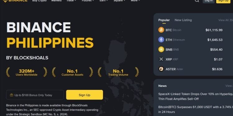 Binance Re-Enters Philippines as Regulator Clears BlockShoals Sandbox