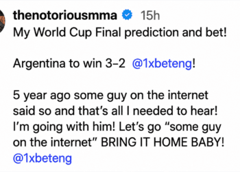 Former UFC Champion Conor McGregor Dangers $100K on Viral 3-2 World Cup Prophecy With a $3.6M Payday